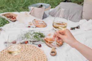 rustic picnic with wine and croissants aesthetic 2021 08 30 04 44 58 utc 1